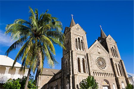 federación de st kitts y nevis - Immaculate Conception Cathedral, Basseterre, St. Kitts, Leeward Islands, West Indies, Caribbean, Central America Foto de stock - Con derechos protegidos, Código: 841-02722169
