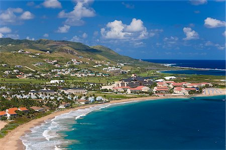 federación de st kitts y nevis - Elevated view over Frigate Bay and Frigate Beach North, St. Kitts, Leeward Islands, West Indies, Caribbean, Central America Foto de stock - Con derechos protegidos, Código: 841-02722189