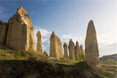 phallic - Phallic pillars known as fairy chimneys in the valley known as Love Valley near Goreme in Cappadocia, Anatolia, Turkey, Asia Minor, Eurasia Stock Photo - Rights-Managed, Code: 841-02722390