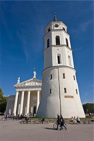 Vilnius Cathedral and the 57m tall Belfry, Vilnius, Lithuania, Baltic States, Europe Stock Photo - Rights-Managed, Code: 841-02722519