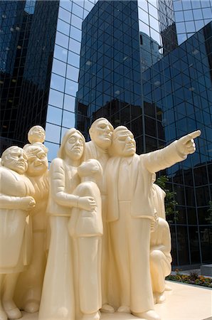 The Illuminated Crowd sculpture in downtown Montreal, Quebec, Canada, North America Stock Photo - Rights-Managed, Code: 841-02722624