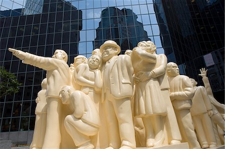The Illuminated Crowd sculpture in downtown Montreal, Quebec, Canada, North America Stock Photo - Rights-Managed, Code: 841-02722625