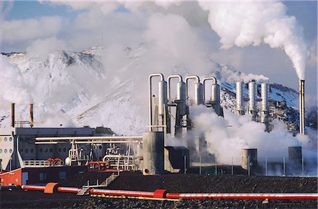 steam factory metal - Geo-thermal power plant, Svartsengi, Iceland Stock Photo - Rights-Managed, Code: 841-02722693