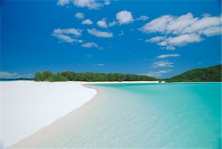 Whitehaven Beach sur la côte est, l'île de Whitsunday, Queensland, Australie Photographie de stock - Rights-Managed, Code: 841-02722721