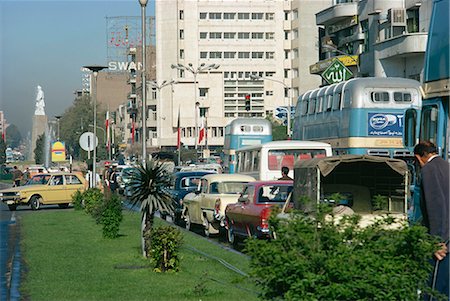 Street scene, pre-Revolution, with traffic in the city of Tehran, Iran, Middle East Stock Photo - Rights-Managed, Code: 841-02824204