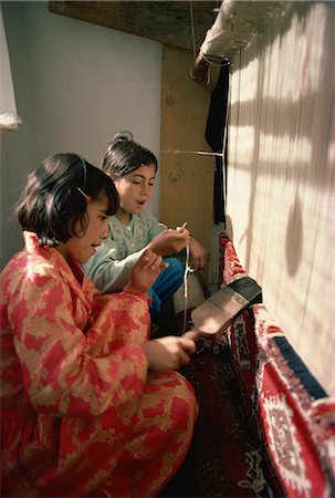 pakistan - Usine de tapis dans les années 1970, Quetta, Pakistan, Asie Photographie de stock - Rights-Managed, Code: 841-02824339