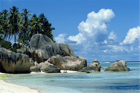 Grand Anse, La Digue, Seychelles, Indian Ocean, Africa Foto de stock - Con derechos protegidos, Código: 841-02824636