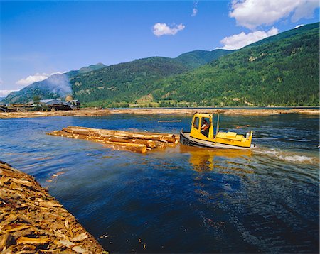 Logs for processing, British Columbia, Canada Stock Photo - Rights-Managed, Code: 841-02824658