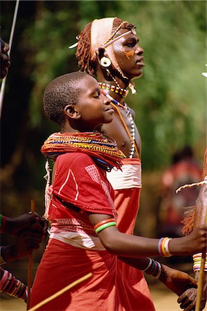 Samburu dancing, Kenya, East Africa, Africa Stock Photo - Rights-Managed, Code: 841-02824857