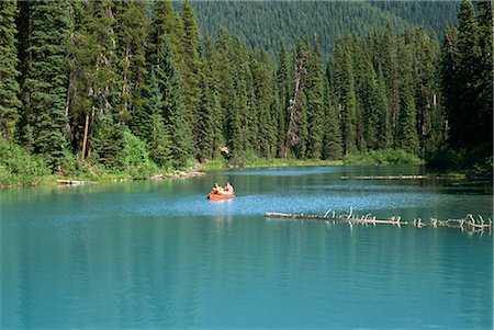 parco nazionale di yoho - Emerald Lake, Yoho National Park, UNESCO World Heritage Site, Rocky Mountains, British Columbia, Canada, North America Fotografie stock - Rights-Managed, Codice: 841-02824974