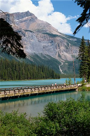 parco nazionale di yoho - Emerald Lake, Yoho National Park, UNESCO World Heritage Site, Rocky Mountains, British Columbia, Canada, North America Fotografie stock - Rights-Managed, Codice: 841-02824973