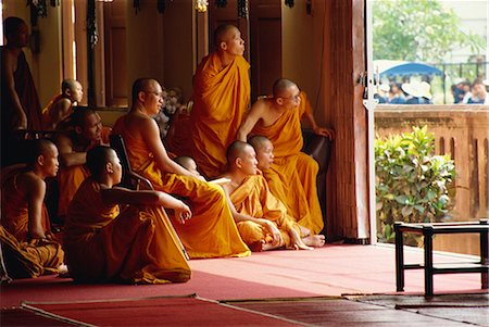 Moines bouddhistes près de Chiang Mai, Thaïlande, Asie du sud-est, Asie Photographie de stock - Rights-Managed, Code: 841-02825111
