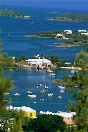 View from Gibbs Hill, Bermuda, Central America Fotografie stock - Rights-Managed, Codice: 841-02825146