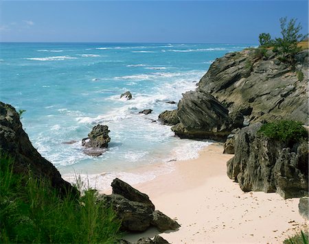 Plage de la côte sud, Bermudes, l'Amérique centrale, milieu de l'Atlantique Photographie de stock - Rights-Managed, Code: 841-02825152