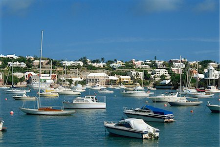Boats near Hamilton, Bermuda, Atlantic Ocean, Central America Stock Photo - Rights-Managed, Code: 841-02825193