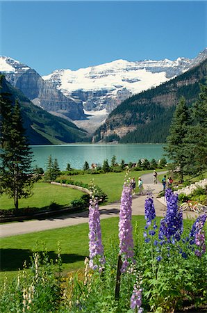 Lac Louise, Parc National Banff, Site du patrimoine mondial de l'UNESCO, montagnes Rocheuses, Alberta, Canada, Amérique du Nord Photographie de stock - Rights-Managed, Code: 841-02825353
