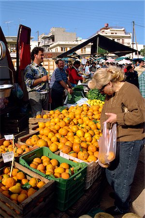 Market day, Agios Nikolas, Crete, Greek Islands, Greece, Europe Stock Photo - Rights-Managed, Code: 841-02825380