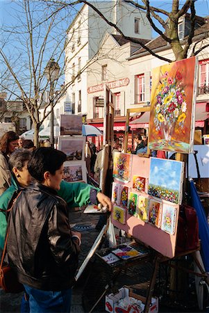 painter outdoors - Montmartre area, Paris, France, Europe Stock Photo - Rights-Managed, Code: 841-02825794