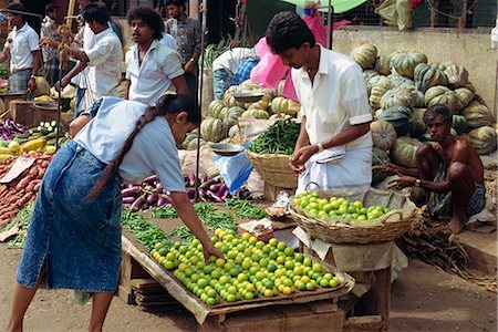 Market vendor selling limes, main market area, Kandy, Sri Lanka, Asia Stock Photo - Rights-Managed, Code: 841-02825844