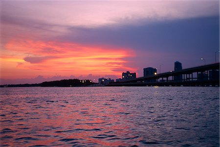 Sunset, near Miami, Florida, United States of America, North America Foto de stock - Con derechos protegidos, Código: 841-02825919