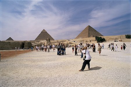 Pyramids, Giza, UNESCO World Heritage Site, Cairo, Egypt, North Africa, Africa Foto de stock - Direito Controlado, Número: 841-02825975