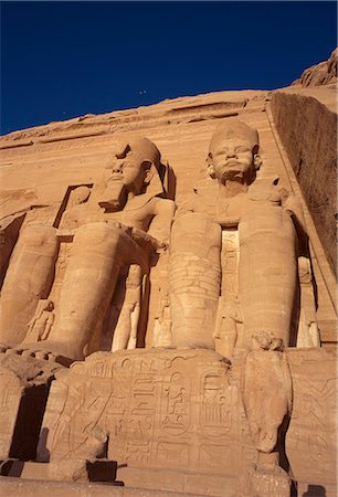 Temple of Re-Herakhte for pharaoh Ramses II, moved when Aswan High Dam built, UNESCO World Heritage Site, Abu Simbel, Nubia, Egypt, North Africa, Africa Stock Photo - Rights-Managed, Code: 841-02826048