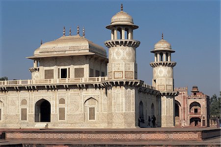 Tomb of Itimad-ud-Daulah, built by Nur Jehan, wife of Jehangir, in 1622 AD, Agra, Uttar Pradesh state, India, Asia Stock Photo - Rights-Managed, Code: 841-02826076