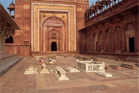 Fatehpur Sikri, UNESCO World Heritage Site, built by Akbar in 1570 as his administrative capital, later abandoned, Uttar Pradesh state, India, Asia Stock Photo - Rights-Managed, Code: 841-02826114
