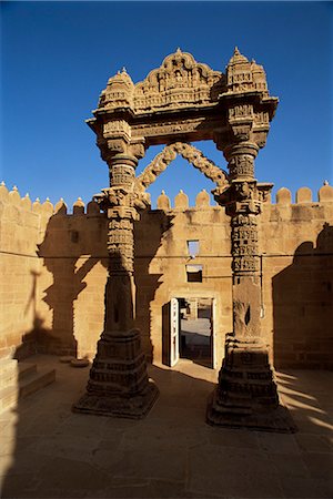 Jain temple of Luderwa (Loduva), near Jaisalmer, Rajasthan state, India, Asia Stock Photo - Rights-Managed, Code: 841-02826228