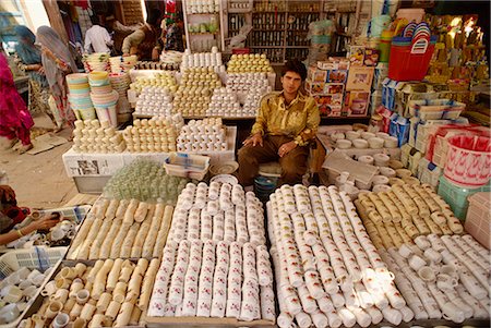 Homme vente Chine tasses, Jodhpur, état du Rajasthan, Inde, Asie Photographie de stock - Rights-Managed, Code: 841-02826255