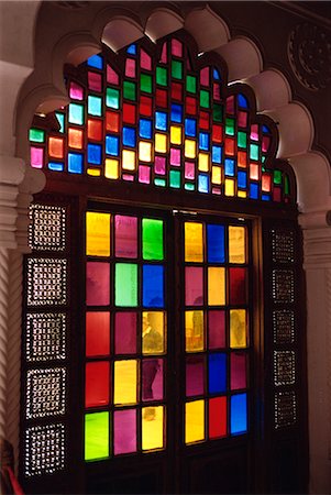stained glass window close up - The Meherangarh Fort built in 1459 AD, Jodhpur, Rajasthan state, India, Asia Stock Photo - Rights-Managed, Code: 841-02826272