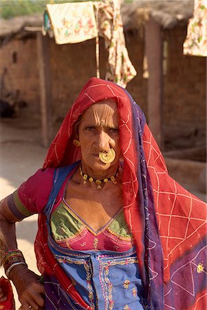 Elderly lady from village, near Jodhpur, Rajasthan state, India, Asia Stock Photo - Rights-Managed, Code: 841-02826303
