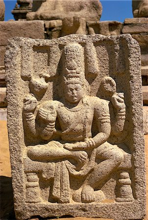 Stone carving, Shore Temple, Mahabalipuram, UNESCO World Heritage Site, Tamil Nadu state, India, Asia Stock Photo - Rights-Managed, Code: 841-02830905