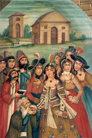 Qajar painting, Shiraz Museum, Shiraz, Iran, Middle East Foto de stock - Con derechos protegidos, Código: 841-02830938