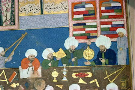 sextant - Manuscrit islamique montrant des astronomes au travail Photographie de stock - Rights-Managed, Code: 841-02830947