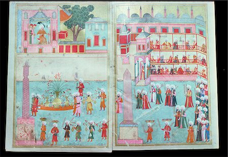 Book of the procession in honour of circumcision of Prince Mehmed, Topkapi Palace Library, Istanbul, Turkey, Europe Foto de stock - Con derechos protegidos, Código: 841-02830965