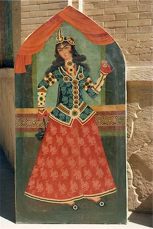 Qajar painting, Shiraz Museum, Shiraz, Iran, Middle East Foto de stock - Con derechos protegidos, Código: 841-02831015