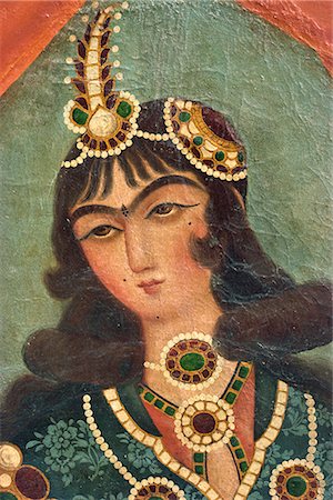 shiraz - Qajar painting, Shiraz Museum, Shiraz, Iran, Middle East Foto de stock - Direito Controlado, Número: 841-02831017