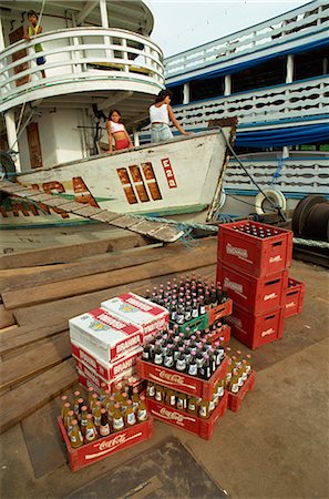 quayside - Supplies carried by river boat, Parintins, Amazon area, Brazil, South America Stock Photo - Rights-Managed, Code: 841-02831157