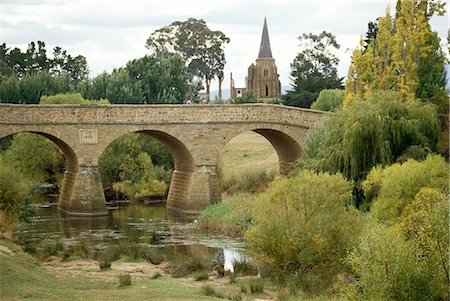 richmond - Oldest bridge in Australia, dating form 1823, Richmond, Tasmania, Australia, Pacific Foto de stock - Direito Controlado, Número: 841-02831244