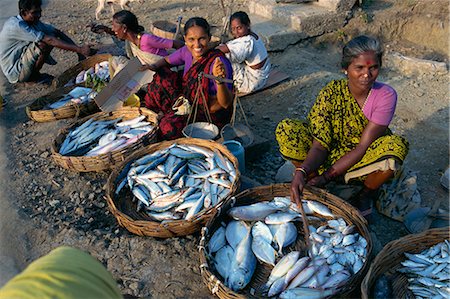 Fish sellers, Port Blair, Andaman Islands, India, Asia Foto de stock - Con derechos protegidos, Código: 841-02831293