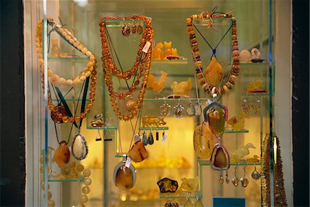 Amber jewellery for sale, Gdansk, Pomerania, Poland, Europe Stock Photo - Rights-Managed, Code: 841-02831337