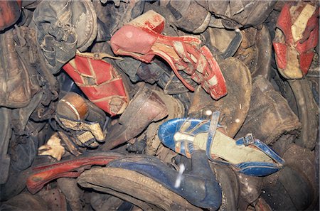 Prisoners' shoes, Auschwitz, Makopolska, Poland, Europe Stock Photo - Rights-Managed, Code: 841-02831359