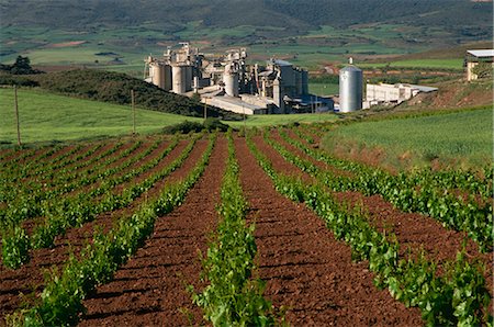 Yesos Pamplona cement works, near Puente la Reina, Navarre, Spain, Europe Stock Photo - Rights-Managed, Code: 841-02831395