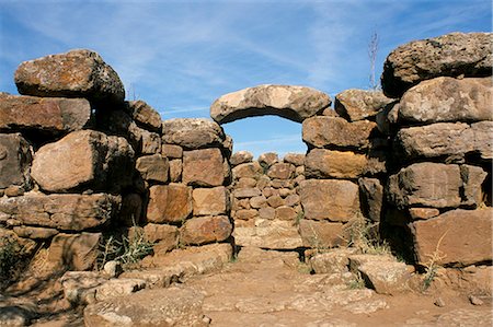 provincia di nuoro - Lintelled doorway entrance, Nuoro province, Sardinia, Italy, Europe Fotografie stock - Rights-Managed, Codice: 841-02831937