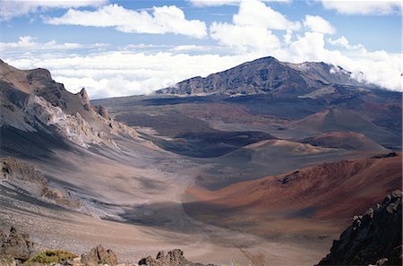 polynesian volcano - Haleakala Crater, Maui, Hawaii, Hawaiian Islands, United States of America (U.S.A.), North America Stock Photo - Rights-Managed, Code: 841-02832023