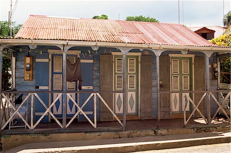 Creole dwelling, Terre de Haut, Guadeloupe, Leeward Islands, West Indies, Caribbean, Central America Stock Photo - Rights-Managed, Code: 841-02832103