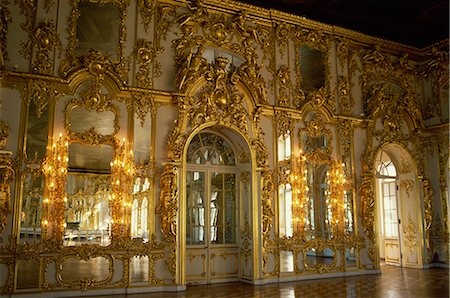 palazzo di caterina - Catherine Palace, Pushkin, Russia, Europe Fotografie stock - Rights-Managed, Codice: 841-02832128