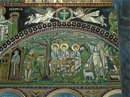 The 6th century mosaics in the Basilica of San Vitale, Ravenna, UNESCO World Heritage Site, Emilia-Romagna, Italy, Europe Stock Photo - Rights-Managed, Code: 841-02832578