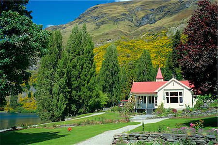 southland - Watter Peak Homestead in der Nähe von Queenstown, Southland, Südinsel, Neuseeland, Pazifik Stockbilder - Lizenzpflichtiges, Bildnummer: 841-02832711